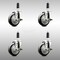 Service Caster 4 Inch 316SS Black Poly Swivel 1 Inch Expanding Stem Caster Set Brake SCC SCC-SS316EX20S414-PPUB-BLK-TLB-1-4 - alternate 1